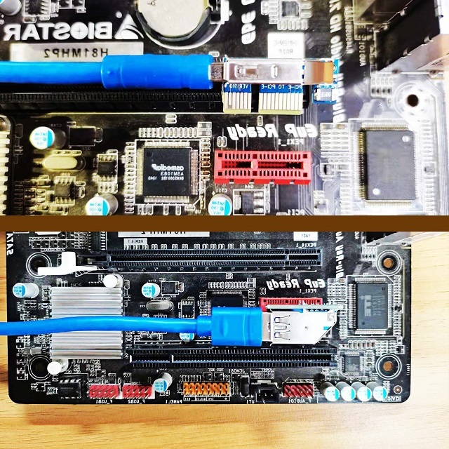 PCIe X1 to X1 Riser Cable to extend GPU covered PCIe X1 Lane for WiFi Adapter or Sound Card Vertical Installation