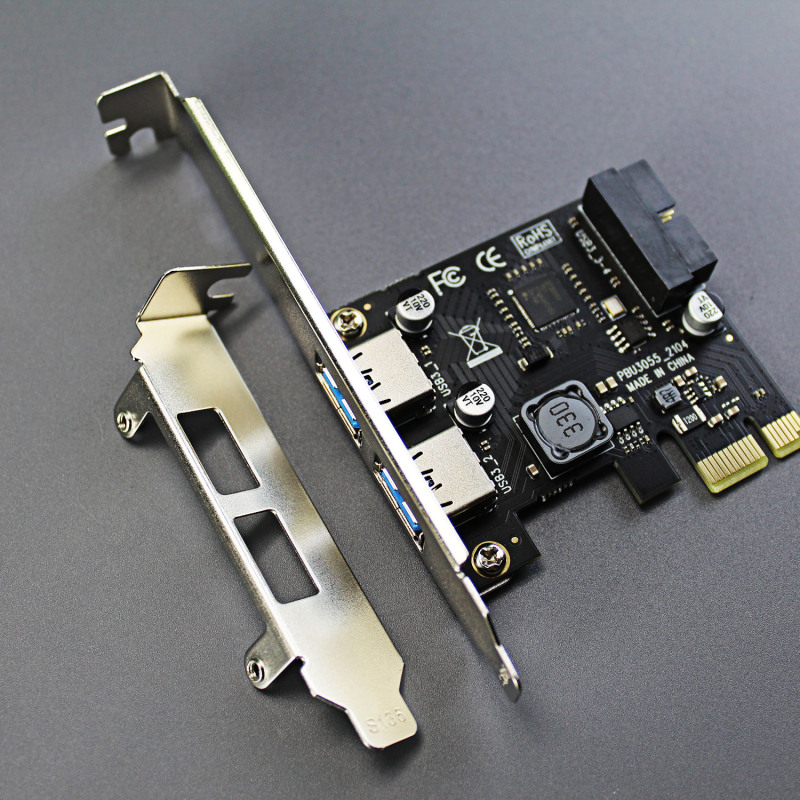 2 Port USB 3.0 Type-A  and 19PIN USB Port PCI-Express Adapter Card