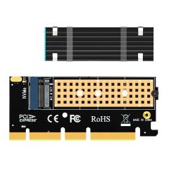 PA05-HS M.2 NVMe to PCIe 4.0 X4 Adapter with M.2 Heatsink, Low-profile Design for 2U High Server Case