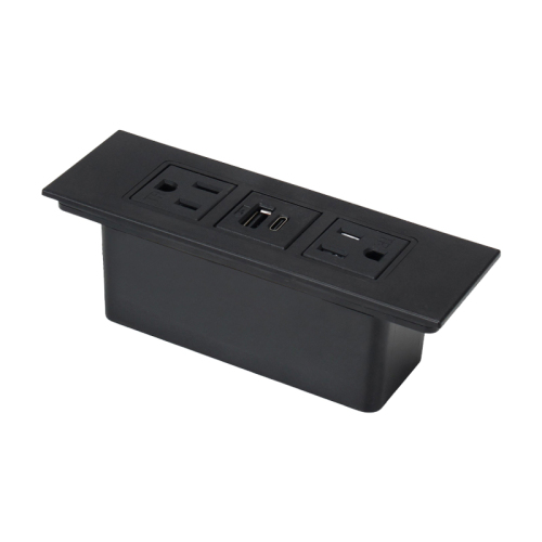 US Furniture Socket 2 AC Outlet USB Charging Type C charging 5V 3.0A Recessed in Desktops