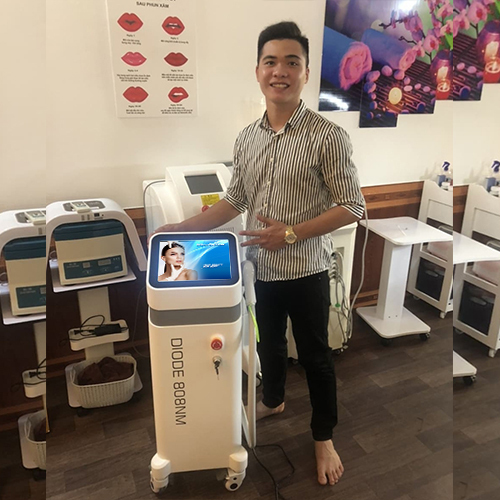 Feedback of vertical diode laser hair removal machine