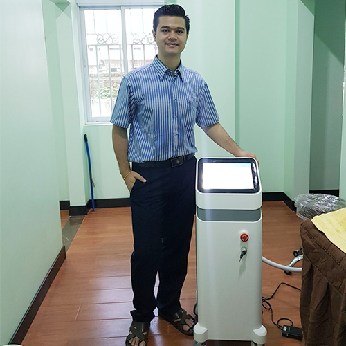 Feedback of vertical diode laser hair removal machine