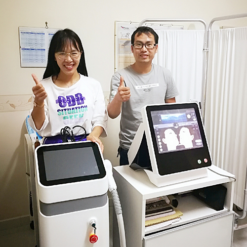 Feedback of vertical diode laser hair removal machine