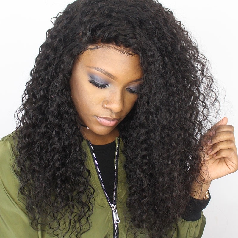 250% Density Lace Front Human Hair Wigs Brazilian Hair Deep Curly Lace Front Human Hair Wigs