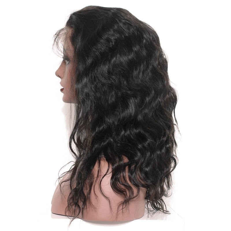 Lace Front Human Hair Wigs Body Wave 250% Density Wig with Baby Hair Natural color Pre-Plucked Natural Hair Line