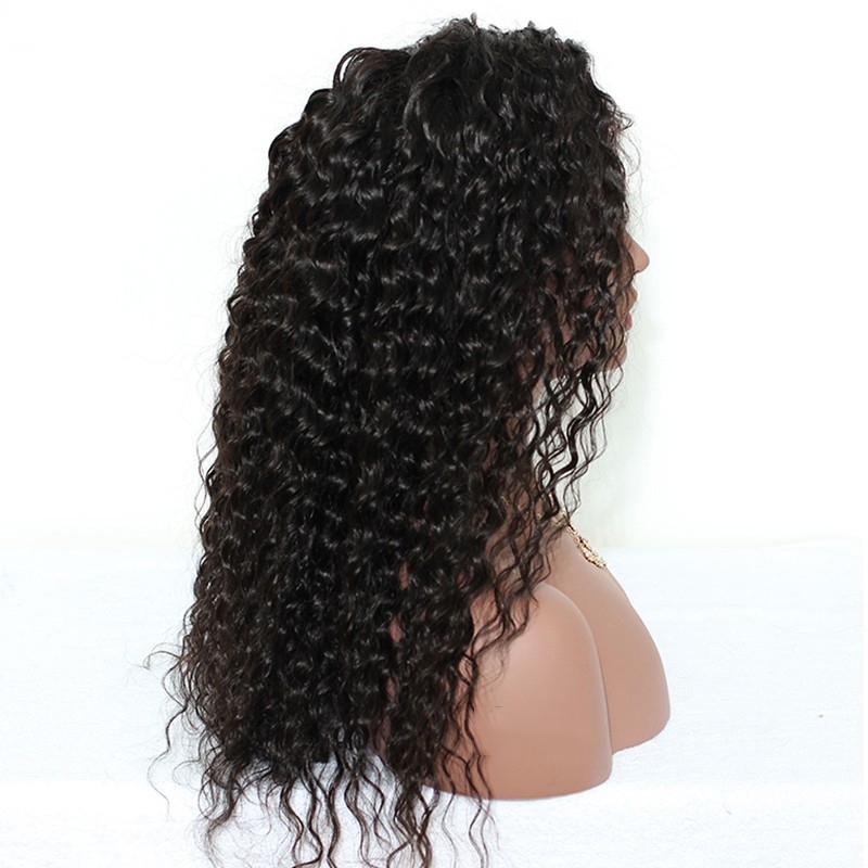 Wholesale Lace Front Wigs Unprocessed Natural Color Human Hair 250% Density Deep Wave Pre Plucked Lace Front Wig With Natural Baby Hair Bleached K
