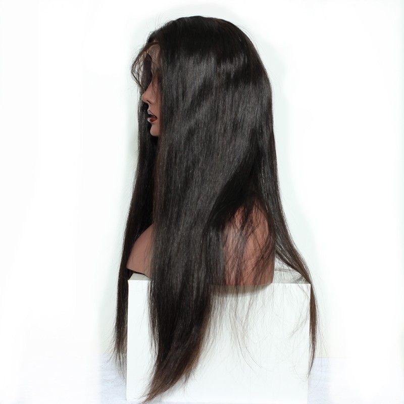 Silky Straight 250% Density Lace Front Wig Pre-Plucked Glueless Lace Front Wigs with Baby Hair