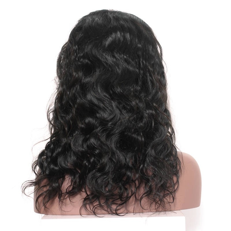 Lace Front Human Hair Wigs Body Wave 250% Density Wig with Baby Hair Natural color Pre-Plucked Natural Hair Line
