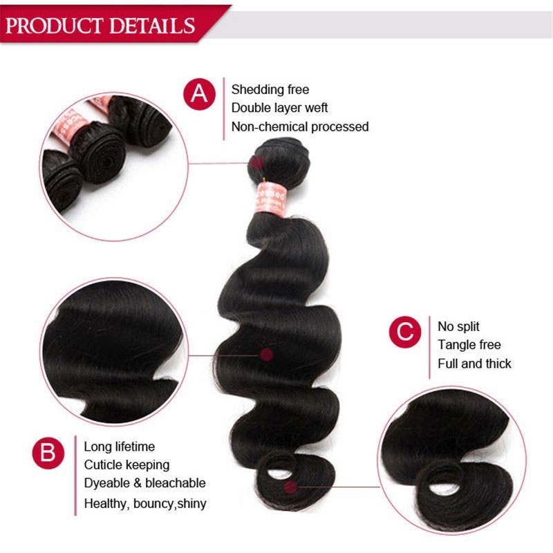 Brazilian Human Hair Weave Bundles For Sale 1 Pcs Body Wave 8A Beauty Hair Products Human Hair Extensions