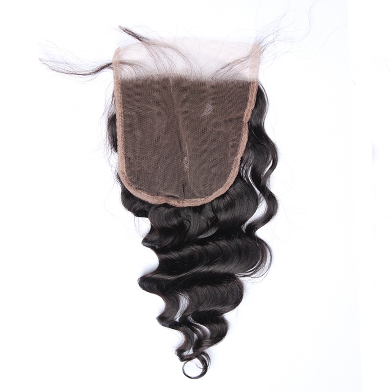 Transparent HD Swiss Thinner lace 5x5 Lace Closure With Baby Hair Loose Wave Brazilian Remy Hair Human Hair Bleached Knots Closure