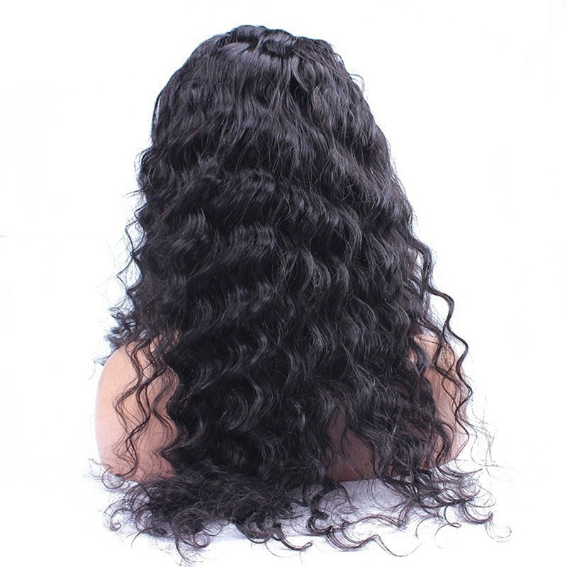 300% High Density Lace Front Human Hair Wig Loose Wave Brazilian Remy Human Hair Lace Wig Glueless Lace Front Wigs for Black Women NaturalColor