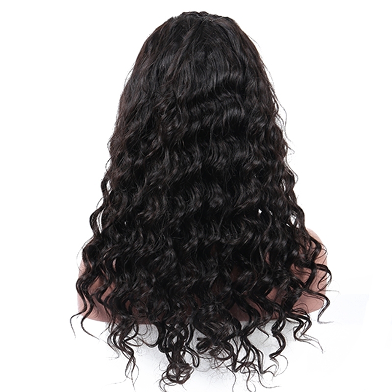 Loose Wave 360 Lace Frontal Wigs For Black Women Pre Plucked Brazilian Human Remy Hair Bleached Knots 10-24 Inch