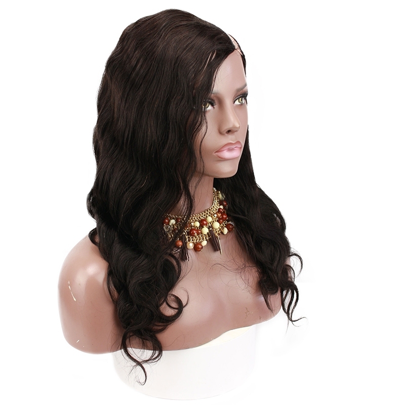 Human Hair U Part Wigs Body Wave Peruvian Remy Hair Wigs With Natural Color Full Density