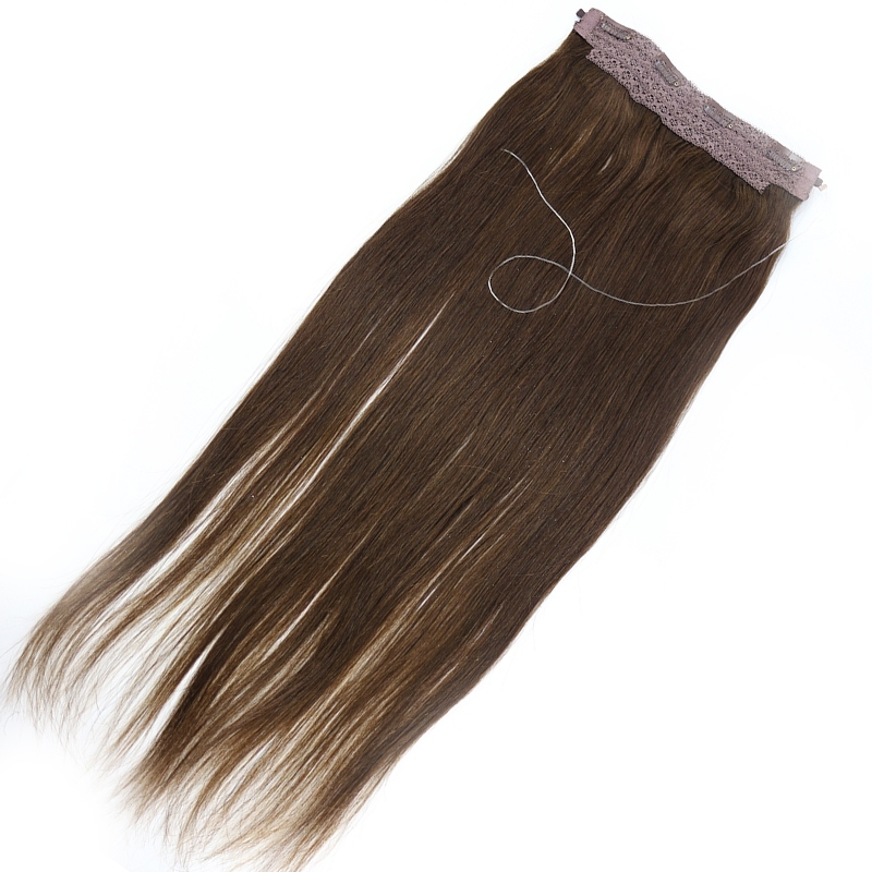 Brazilian Human Hair Flip Hair Extension Color #4 Flip In Hair Extension Straight Hair