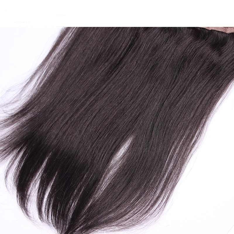Ear To Ear Lace Frontal Closure Hairstyles 13x4inchs Silk Straight Brazalian Remy Hair Natural Color