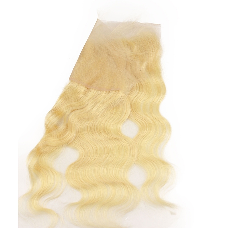 613 Blonde Lace Frontal Closure Brazilian Body Wave Hair 13x4 Closure Human Hair Bleached Knots With Natural Baby Hair