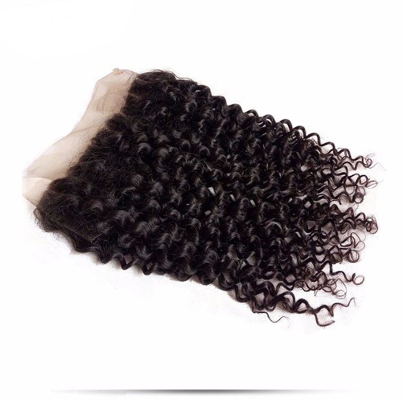 13x4 Malaysian Curly Hair Lace Frontal Closures 1 Piece Ear to Ear Free Part Closure