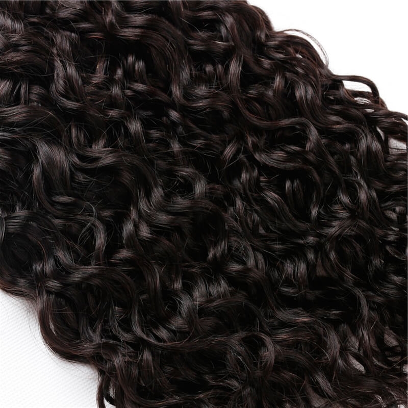 Human Hair Natural Color Hair Bundles With 13x4 Lace Frontal Pre Plucked Bleached Knots