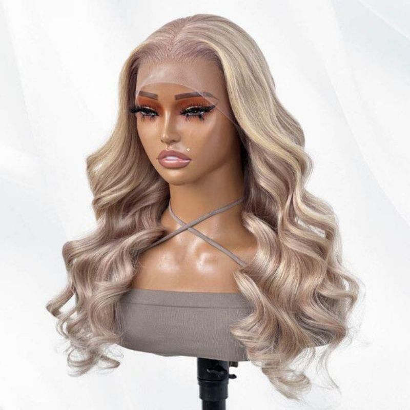 4/27 Highlight Hd Lace Front Wigs Ombre Oreo Straight Human Hair Pre Plucked Natural Hairline