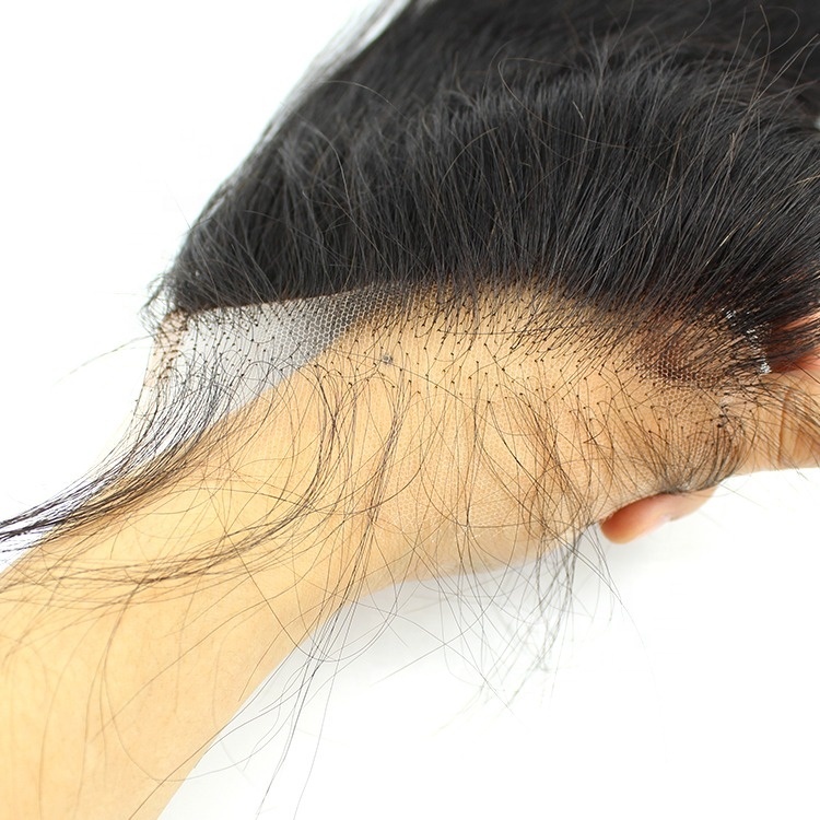Benita Hair Free Part 4*4 Swiss Lace Closure Bleach Knots Deep Wave Hair Natural Color Lace Closure