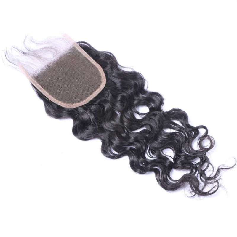 Benita Hair Free Part 4*4 Swiss Lace Closure Bleach Knots Natural Wave Natural Color Lace Closure