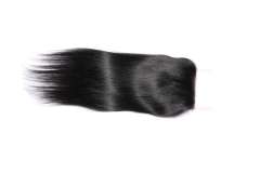 Benita Hair Free Part 4*4 Swiss Lace Closure Bleach Knots Straight Hair Natural Color Lace Closure