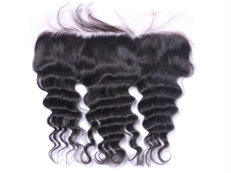 Benita Hair Quality Natural Black 13*4 Transparent Lace Frontal Loose Wave Lace Frontal Piece
