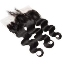 Benita Hair Natural Black 13*6 Transparent Swiss Lace Frontal Pre-plucked Body Wave Lace Frontal