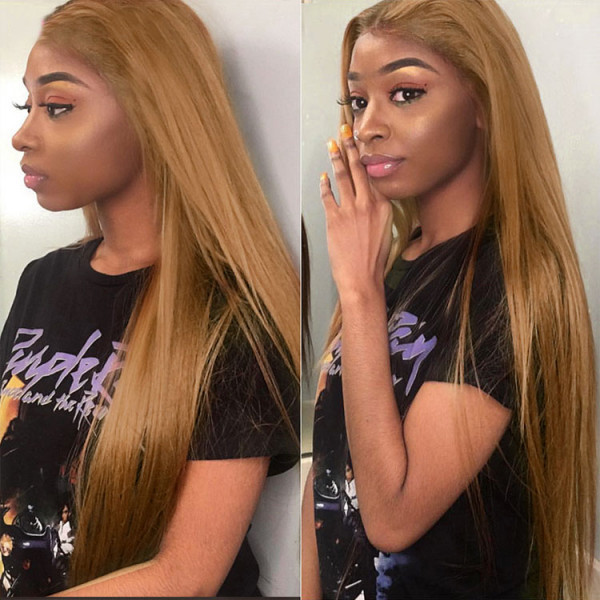 Benita  Ash Brown ( #8) Color Straight and Body Wave Vrigin Human Hair Transparent Lace Front Wig 180% 200% Density