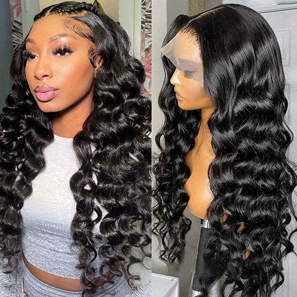 Benita Hair Loose Wave Hair Pre-plucked Hairline Big Size Full Lace Frontal 13x4 Human Hair Wig Transparent and HD Clear Lace Front Hair Wigs in 180% 200% 250% Density