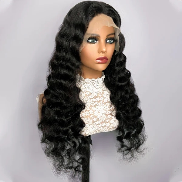 Benita Hair Deep Wave Virgin Human Hair Preplucked 13x6 Full Lace Front HD Clear Lace Human Hair Wigs Transparent Lace Lace Front Wig 150% 180% 200% 250% Density