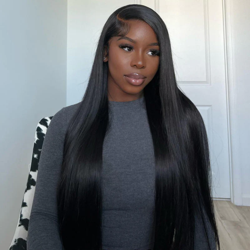 Benita Luxury Virgin Human Hair Straight 13x4/ 13x6 Pre-plucked Natural Hairline HD Lace Frontal Human Hair Wigs For Black Women