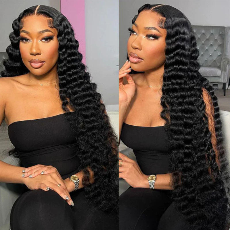 Benita Hair Free Part Virgin Human Hair Deep Wave 13x4 13x6 HD Full Lace Frontal Human Hair WIgs !50% 180% 200% 250% Density