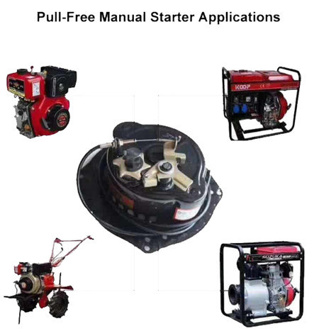 Pull Free Starter Fits for China Model 170F 173F 178F 186F 188F 192F 4HP-12HP Small Air Cooled Diesel Engine