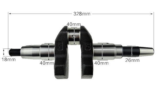 Taper Crankshaft For Model 186F 186FA 9HP 418cc Small Air Cooled Diesel Engine Applied For Generator Set