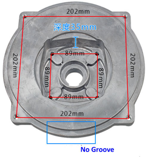 Pump Housing Cover(Type F) 89MM Mgt. Hole CD Fits For Gasline Or Diesel Engine Powered 4 Inch Aluminum Water Pump