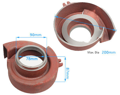 Iron Impeller Swirl Case(Type B) Fits For Gas Engine Powered 4In. Aluminum Water Pump