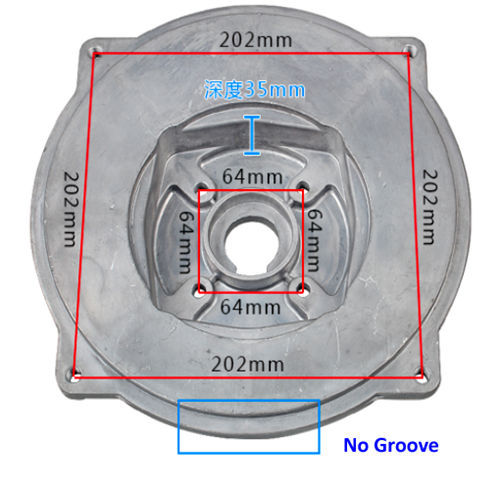 Pump Housing Cover(Type C) 65MM Mgt. Hole CD Fits For Gasline Or Diesel Engine Powered 4 Inch Aluminum Water Pump
