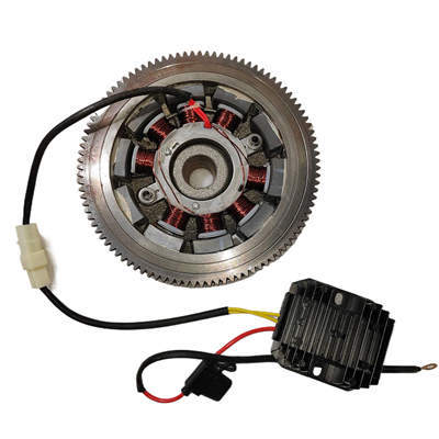 300W 25A Charging Lighting E-Start Flywheel Coil Kit With Regulator Fits For 188F 190F 192F Predator Craftsman Duromax Clone 390CC 420CC 440CC 13HP 15HP 16HP Small Gasoline Engine