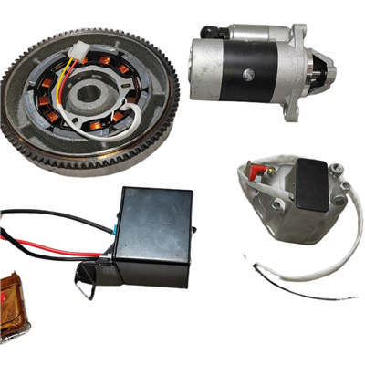 New Model Electric Start Kit( With New Flywheel, Stater, Controller Box)Fits 170F 173F L40 L48 4HP 5HP 211CC 247CC Small Air Cool Diesel Engine With Remote Start Function