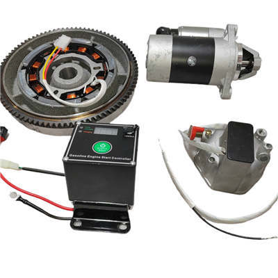 New Model Electric Start Kit( With New Flywheel, Stater, Controller Box)Fits 170F 173F L40 L48 4HP 5HP 211CC 247CC Small Air Cool Diesel Engine With Remote Start Function