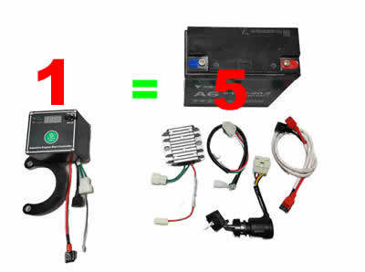 New Model 5 In 1 Electric Start Controller Integrated With Battery, Cable, Key Start Switch Line, Regulator Fits For 168FD 170FD 196CC 208CC Diesel Engine With Remote Start Function