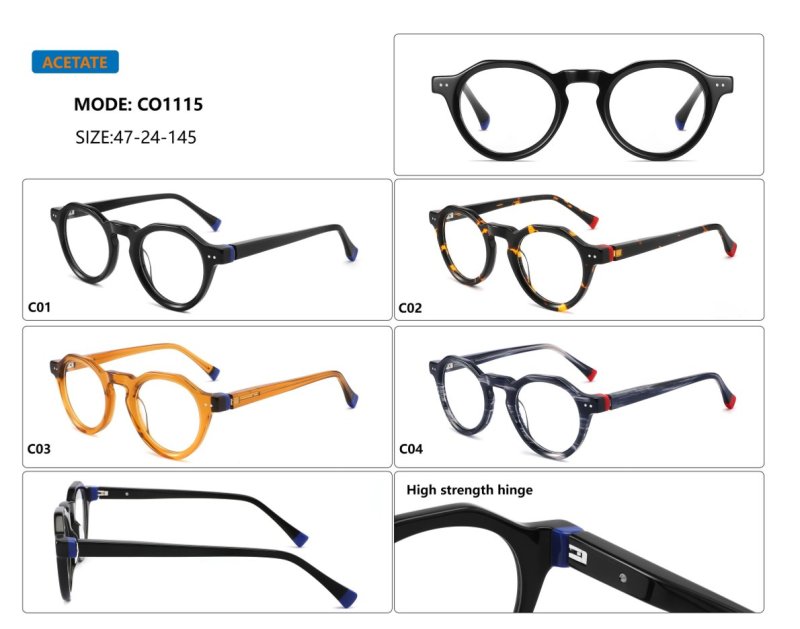 New Acetate Eyeglasses Trendy and Classic Optical Frame Eyewear Acetate Glasses