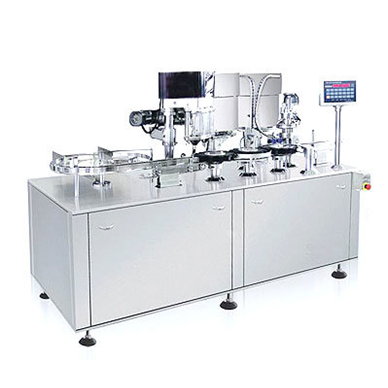 KFG2-B Screw Powder Filling Adding Stoppers And Aluminum Capping Machine