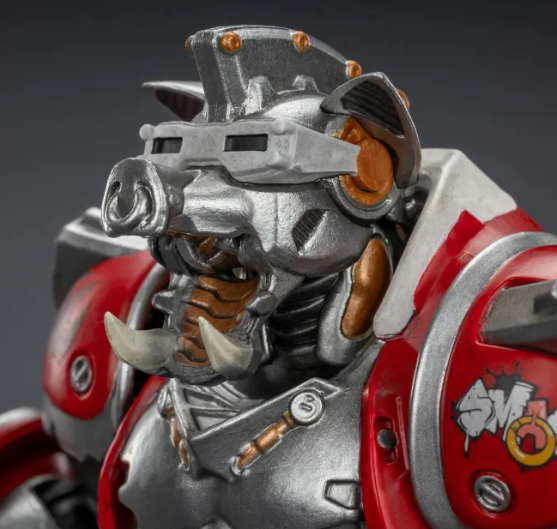 Joytoy TMNT Super Bebop opens its mouth.