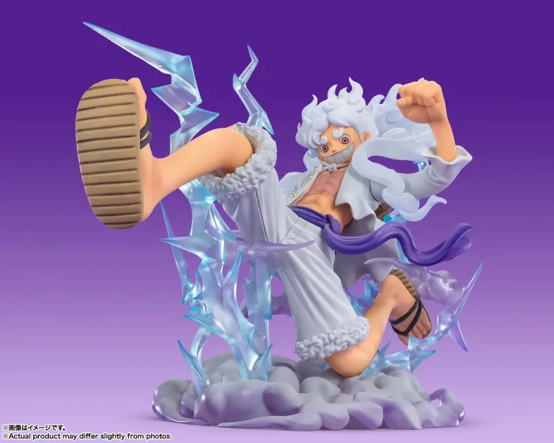 The front of Bandai One Piece Monky D. Luffy Gear 5 Gigant FiguartsZERO Extra Battle Statue