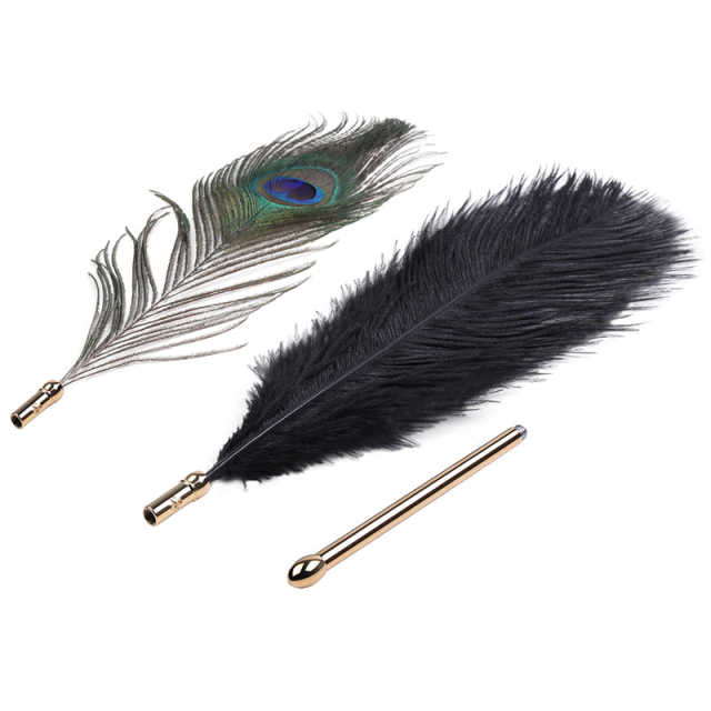 SEVANDA Natural Peacock Flirting Feather Tickler