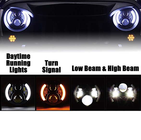7 inch headlights for Jeep