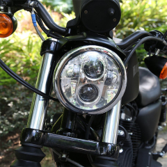 Black/chrome 5.75 Inch Motorcycle Projector LED Headlight for Motorcycle Dyna Harley
