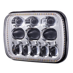 Square 5x7 led headlight for cherokee xj hi/lo beam Reflector led headlamp with angel eye for jeep accessories